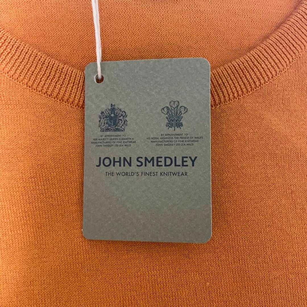 JOHN SMEDLEY(ジョンスメドレー)の【新品タグ付き】ジョンスメドレー シーアイランドコットン ニット オレンジ L メンズのトップス(ニット/セーター)の商品写真