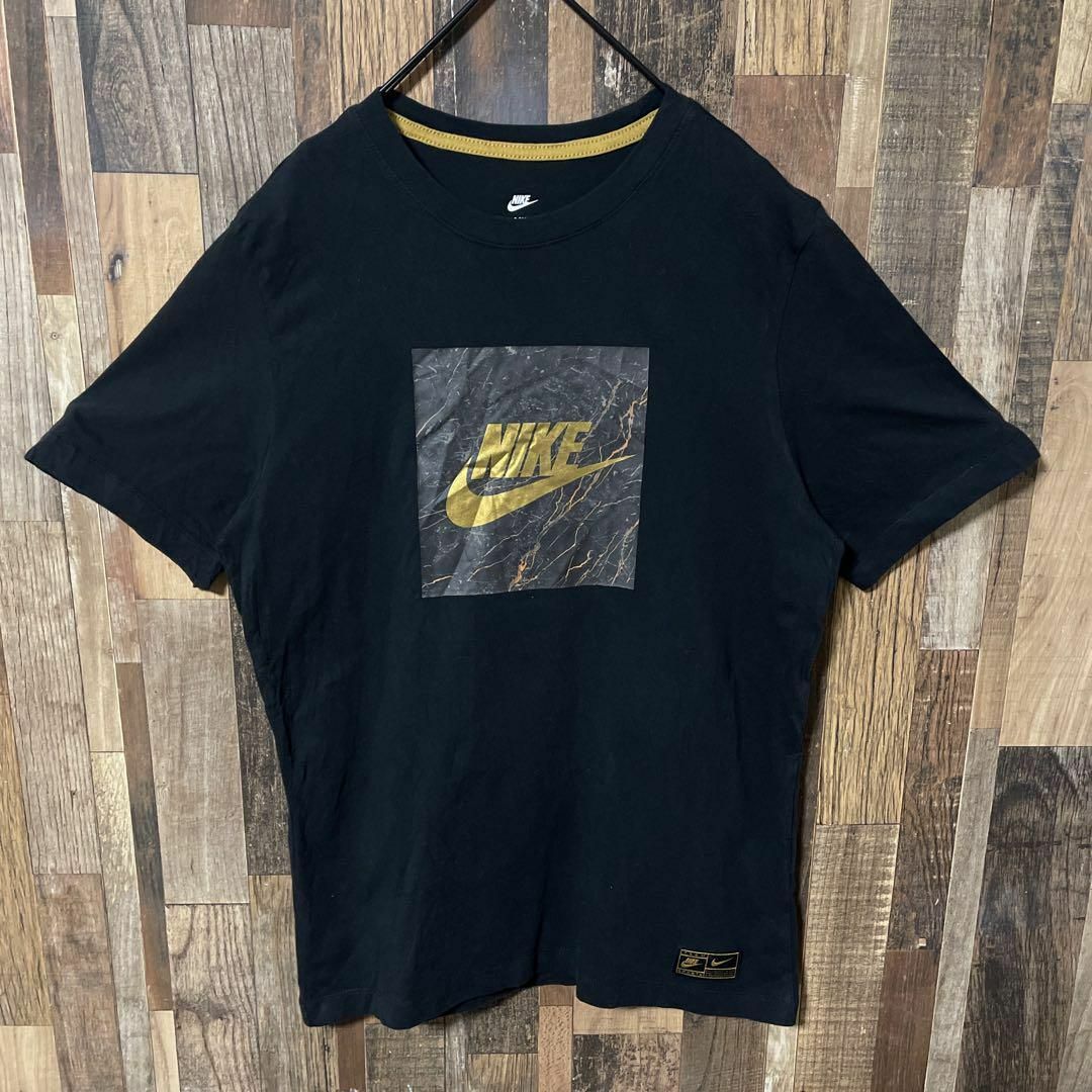 NIKE(ナイキ)のメンズ プリント ナイキ L ブラック USA古着 半袖 Tシャツ メンズのトップス(Tシャツ/カットソー(半袖/袖なし))の商品写真