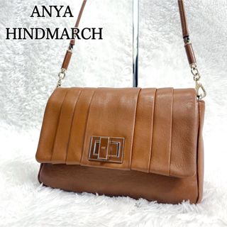 アニヤハインドマーチ(ANYA HINDMARCH)のアニヤハインドマーチ ショルダーバッグ ターンロック キャメル　レザー(ショルダーバッグ)