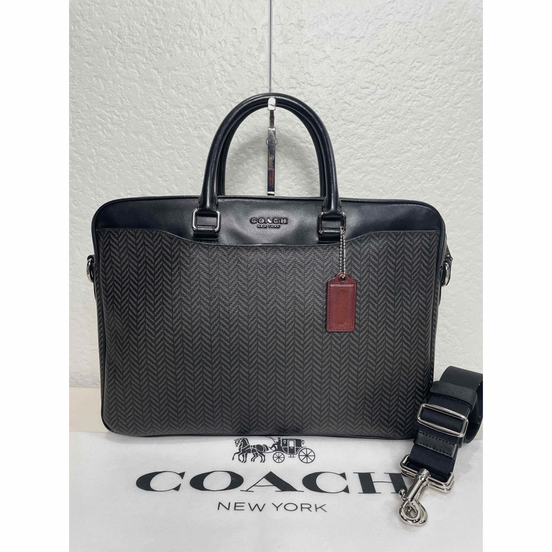 COACH(コーチ)の【良品】定価5.5万　コーチ　メンテ済み　ビジネス　バッグ　レザー　本革　282 メンズのバッグ(ビジネスバッグ)の商品写真