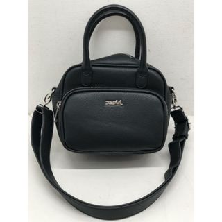 エックスガール(X-girl)のX-girl(エックスガール) FAUX LEATHER 2WAY SHOULDER BAG. フェイクレザー 2way ショルダーバッグ ハンドバッグ ブラック / 105224053008 【C1219-007】(ショルダーバッグ)