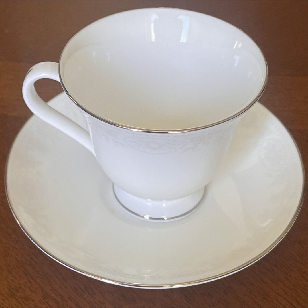 WEDGWOOD(ウェッジウッド)の【レア美品】ウェッジウッド★イングリッシュレース＆サンモリッツ★C/S 2客 インテリア/住まい/日用品のキッチン/食器(グラス/カップ)の商品写真