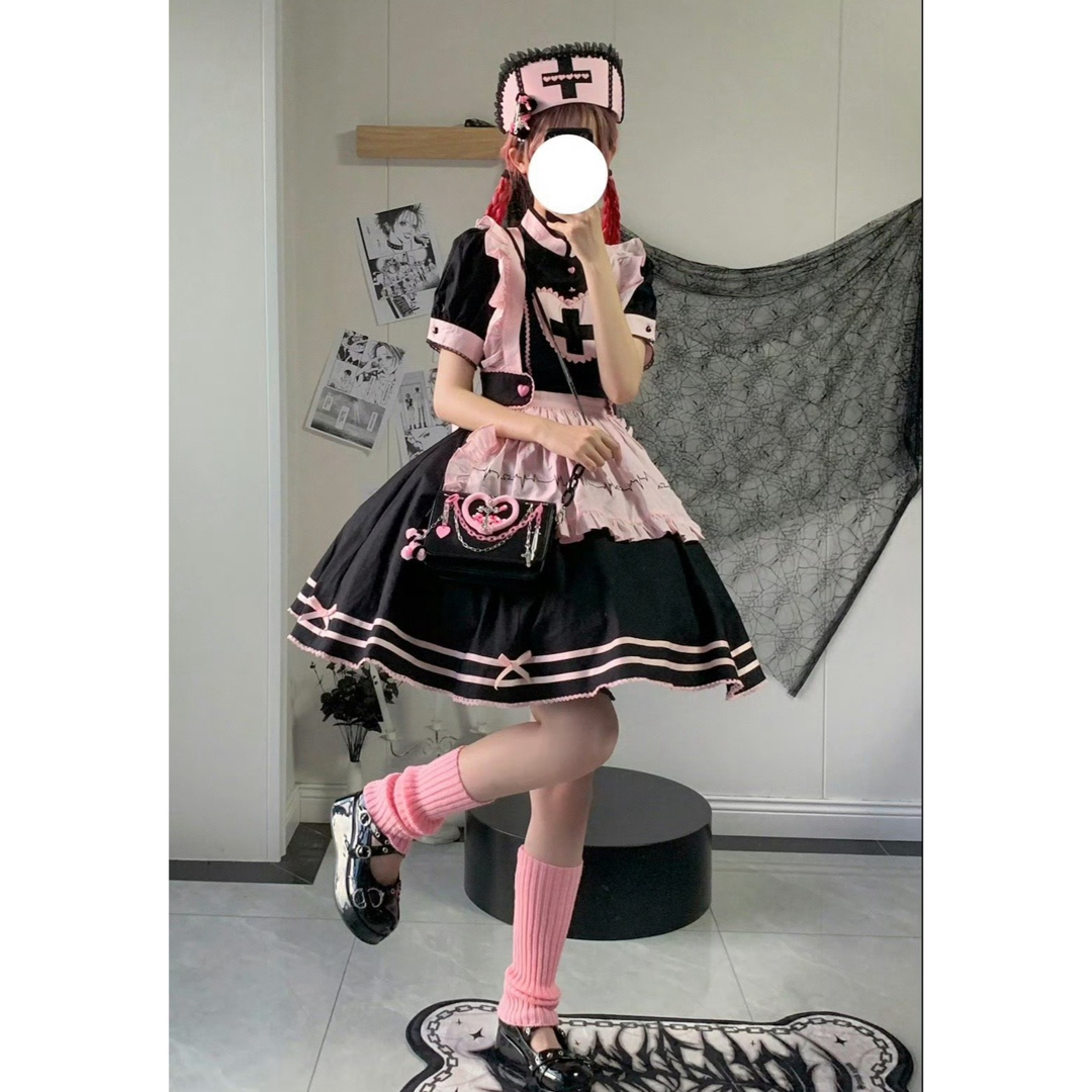 ナース ロリータ ワンピース - コスプレ衣装 ナース ロリータ ワンピース - コスプレ衣装