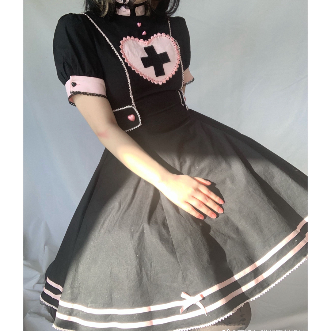 ナース ロリータ ワンピース - コスプレ衣装 ナース ロリータ ワンピース - コスプレ衣装