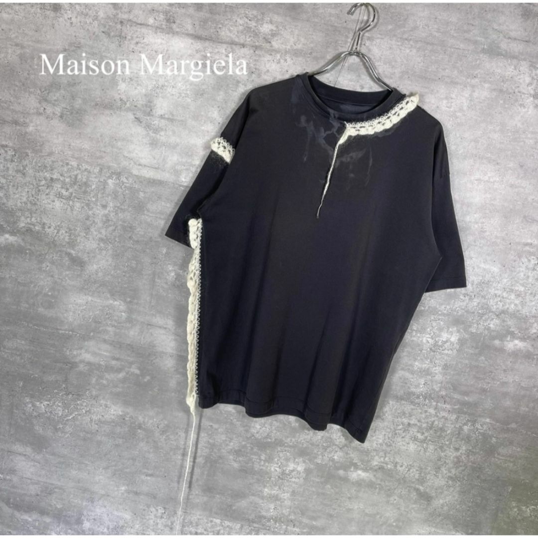 Maison Martin Margiela(マルタンマルジェラ)の『Maison Margiela』メゾンマルジェラ (XS) ニット編みTシャツ レディースのトップス(Tシャツ(半袖/袖なし))の商品写真