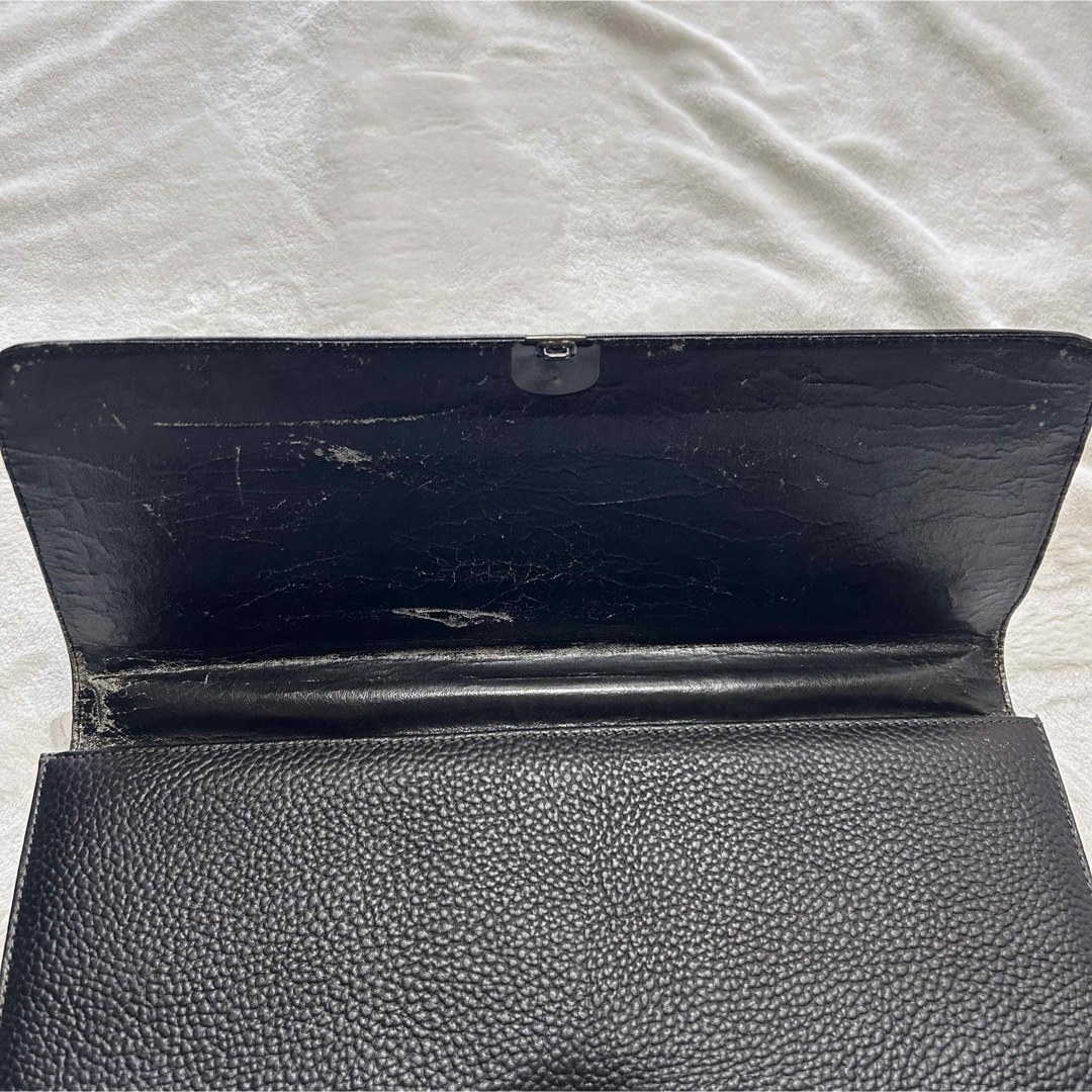 Rudolph Valentino(ルドルフヴァレンチノ)のRudolph Valentino シボ革　リクルートバッグ　ブラック　ビジネス メンズのバッグ(ビジネスバッグ)の商品写真