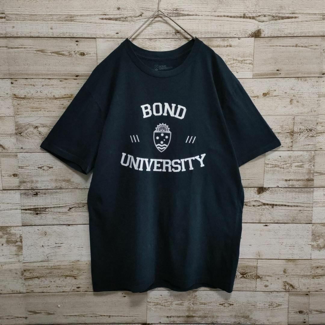 【677】オージー古着海外古着　BOND UNIVERSITYボンド大学Tシャツ メンズのトップス(Tシャツ/カットソー(半袖/袖なし))の商品写真