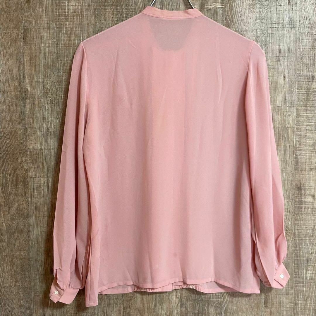 東京ブラウス　TOKYO BLOUSE レトロブラウス　ピンク　ボウタイ　レース レディースのトップス(シャツ/ブラウス(長袖/七分))の商品写真