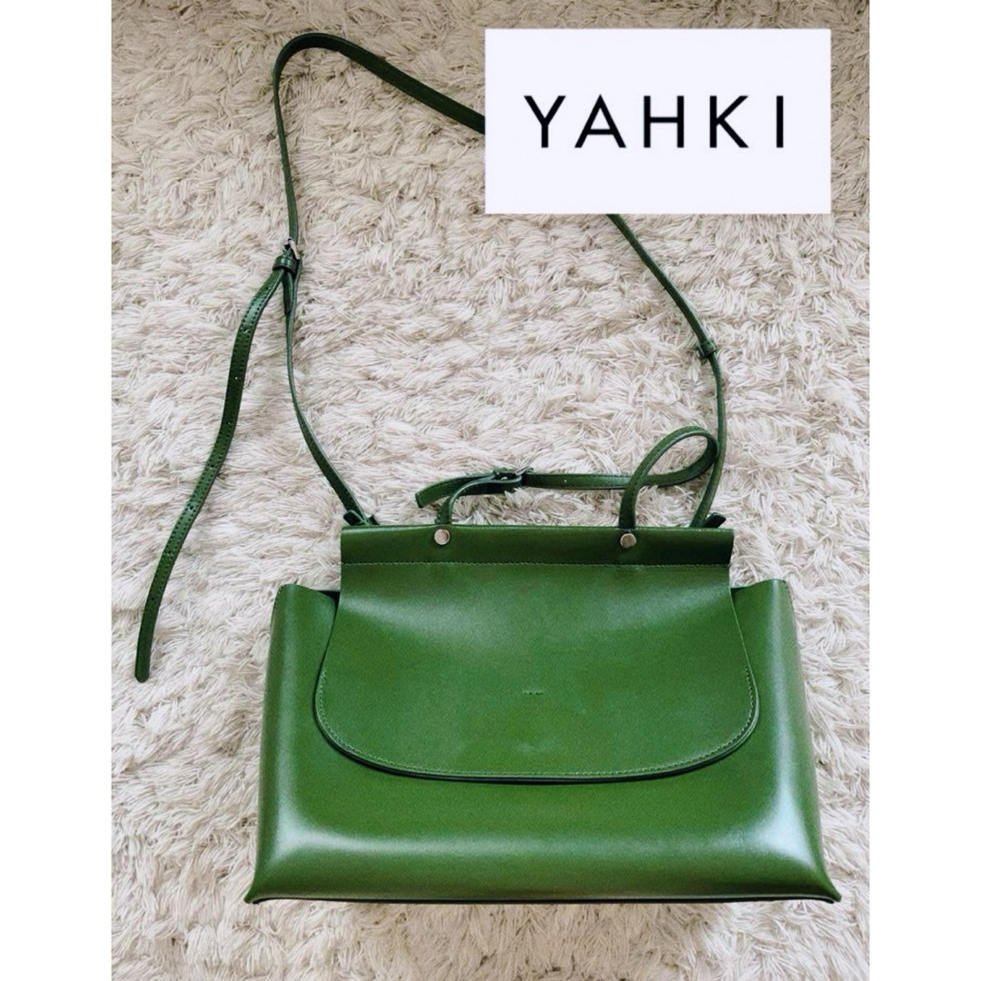 YAHKI(ヤーキ)のヤーキ ハンドバッグ ショルダー 2WAY グリーン カーキ レディースのバッグ(ハンドバッグ)の商品写真