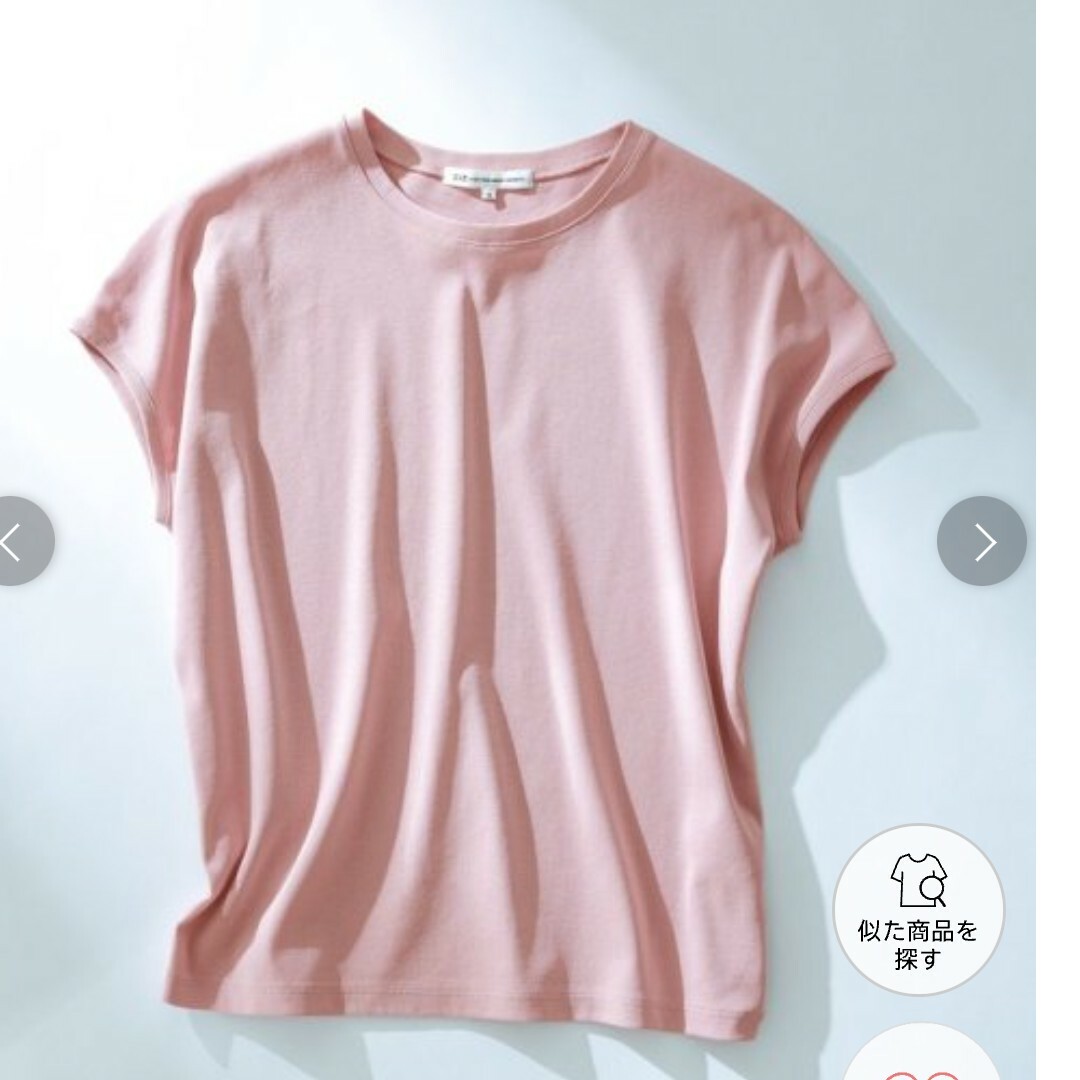 23区(ニジュウサンク)の23区 大きいサイズ フレンチスリーブ IT TEE レディースのトップス(Tシャツ(半袖/袖なし))の商品写真