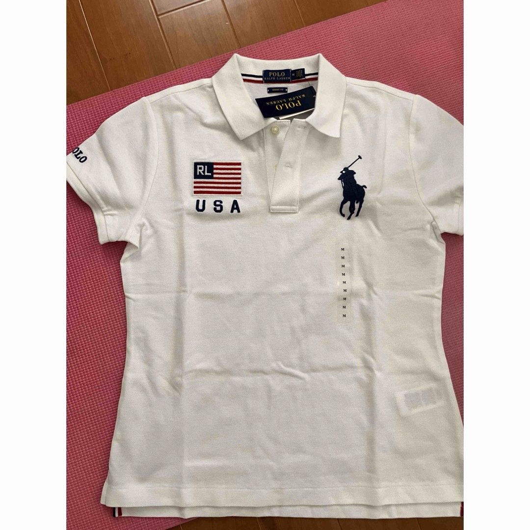 POLO RALPH LAUREN(ポロラルフローレン)のポロラルフローレン☆ビックポニーレディースポロシャツUS.M レディースのトップス(ポロシャツ)の商品写真