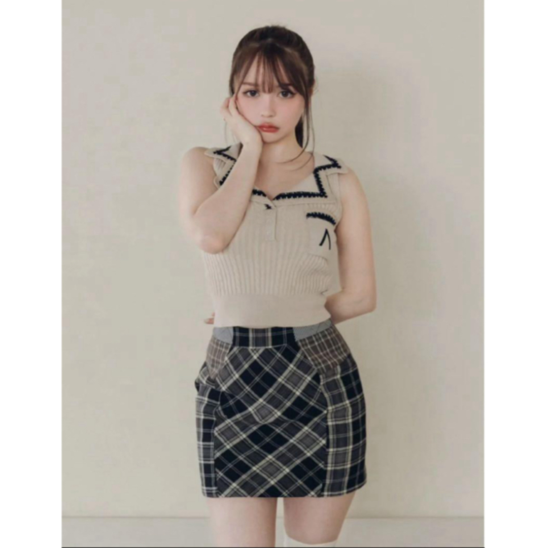 ANDMARY Anna check skirt レディースのスカート(ミニスカート)の商品写真