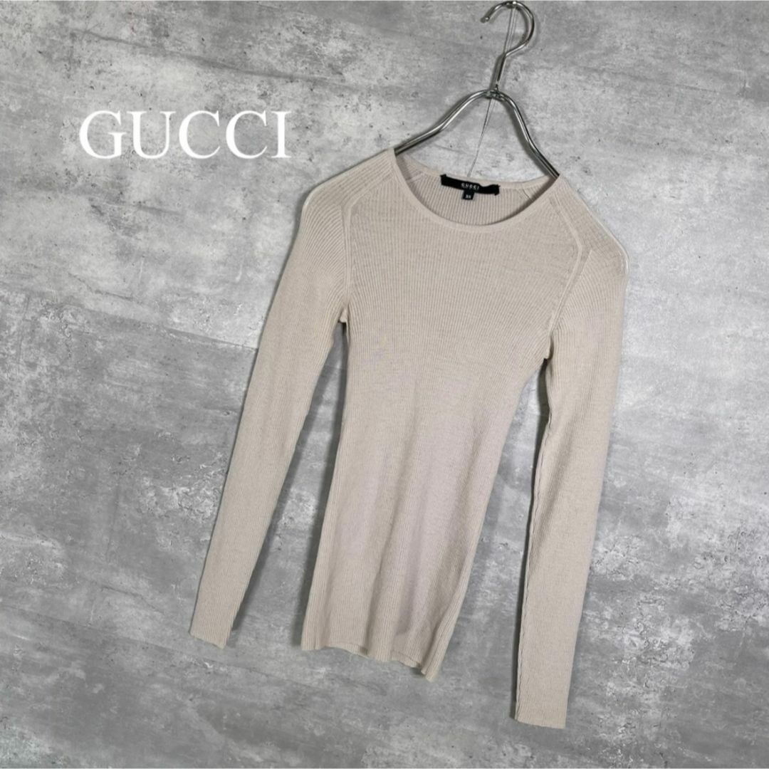 Gucci(グッチ)の『GUCCI』グッチ (XS) リブニット レディースのトップス(ニット/セーター)の商品写真