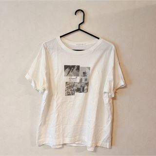 アメリカンホリック(AMERICAN HOLIC)の【美品★】アメリカンホリック Tシャツ　白　ホワイト　写真イラスト(Tシャツ(半袖/袖なし))