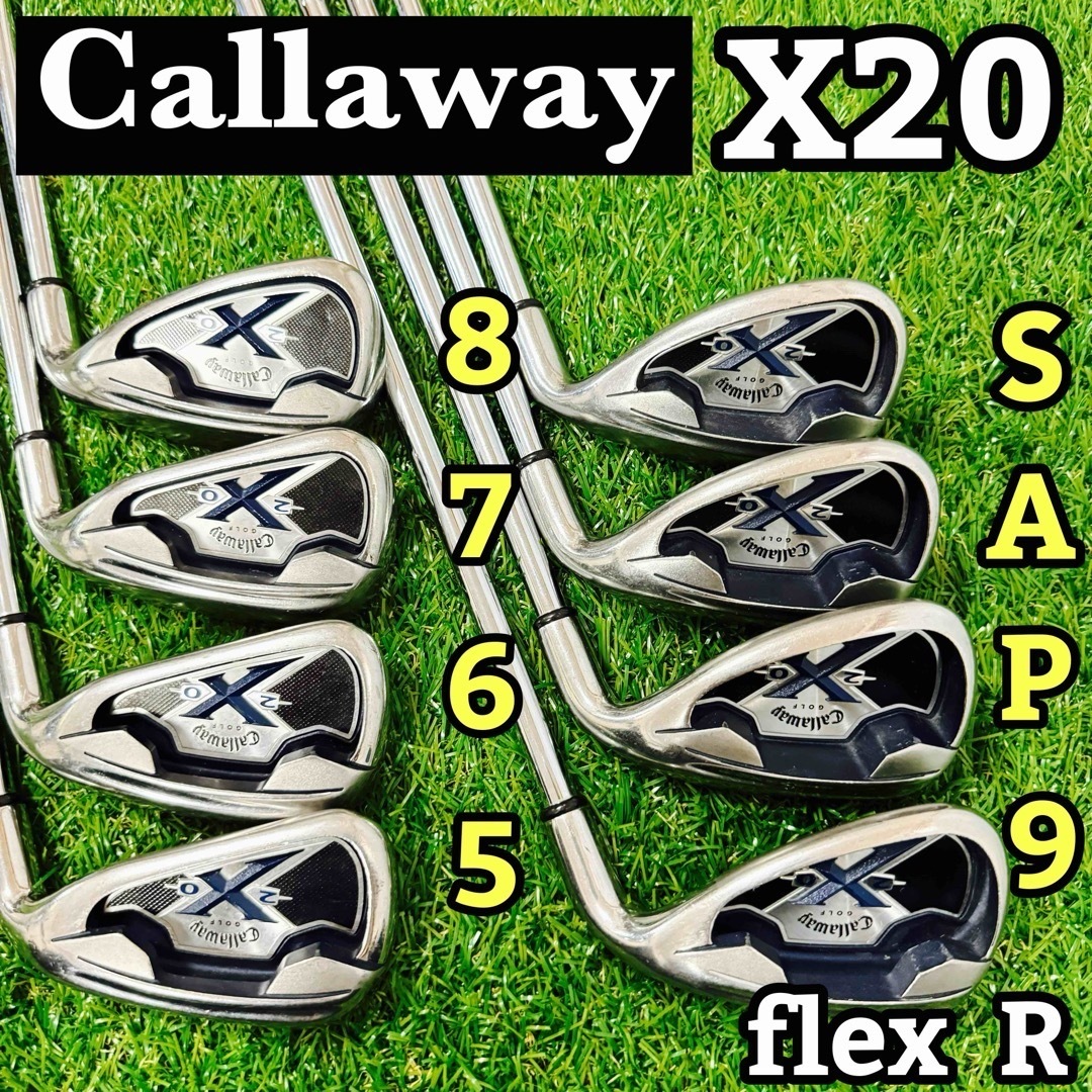 Callaway Golf(キャロウェイゴルフ)の名器　Callaway キャロウェイ　X20 アイアン 5〜9.P.A.S 8本 スポーツ/アウトドアのゴルフ(クラブ)の商品写真