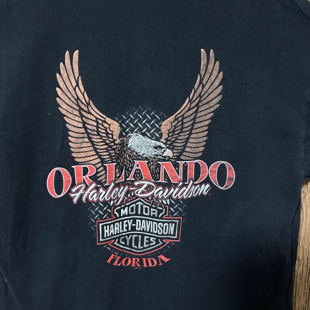 Harley Davidson(ハーレーダビッドソン)のメンズ プリント ブラック L ハーレーダビットソン バイカー 半袖 Tシャツ メンズのトップス(Tシャツ/カットソー(半袖/袖なし))の商品写真