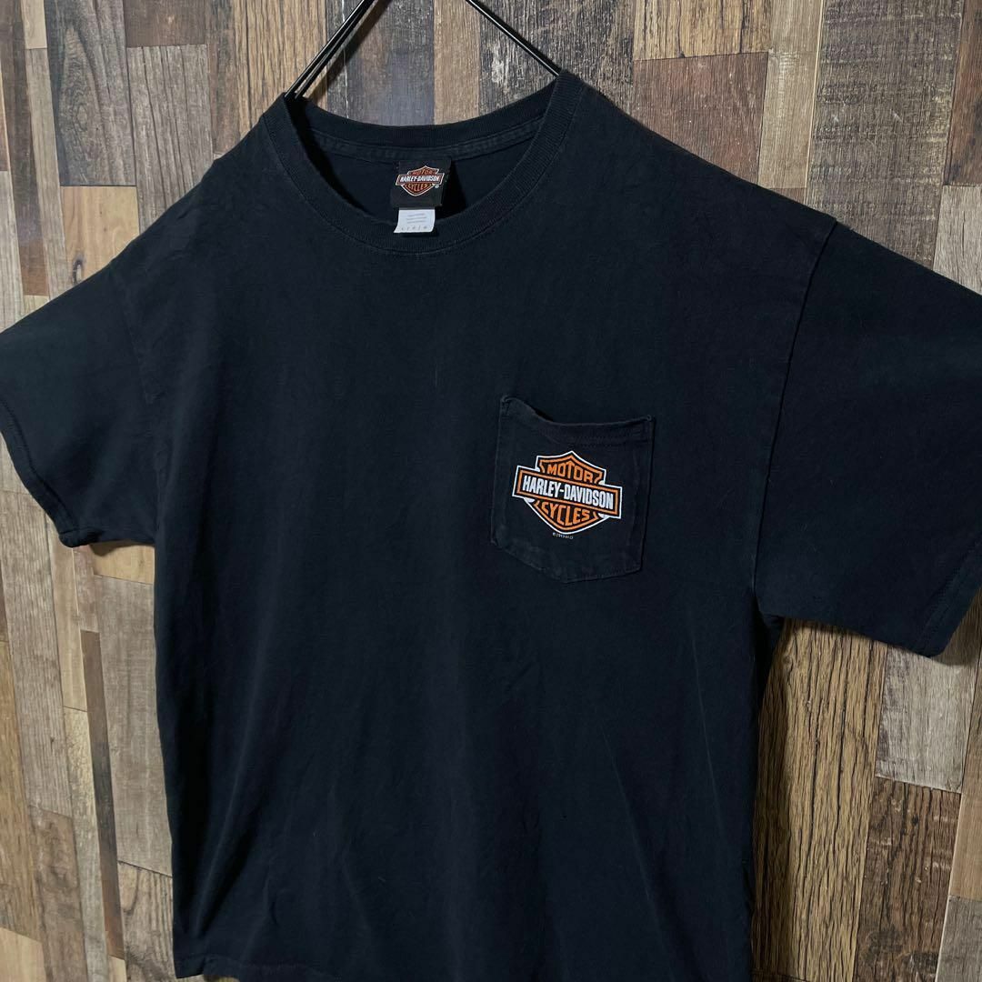 Harley Davidson(ハーレーダビッドソン)のメンズ プリント ブラック L ハーレーダビットソン バイカー 半袖 Tシャツ メンズのトップス(Tシャツ/カットソー(半袖/袖なし))の商品写真