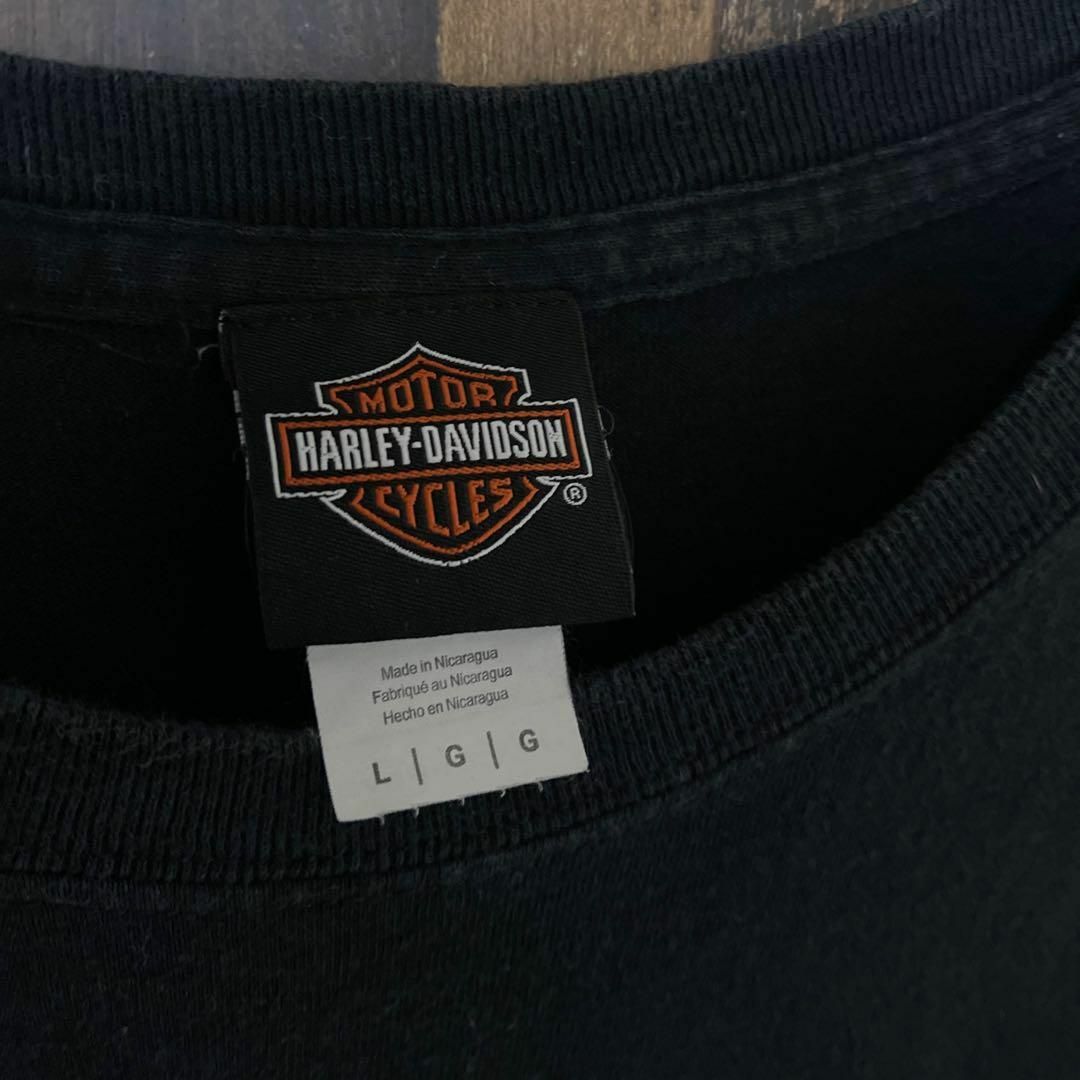 Harley Davidson(ハーレーダビッドソン)のメンズ プリント ブラック L ハーレーダビットソン バイカー 半袖 Tシャツ メンズのトップス(Tシャツ/カットソー(半袖/袖なし))の商品写真