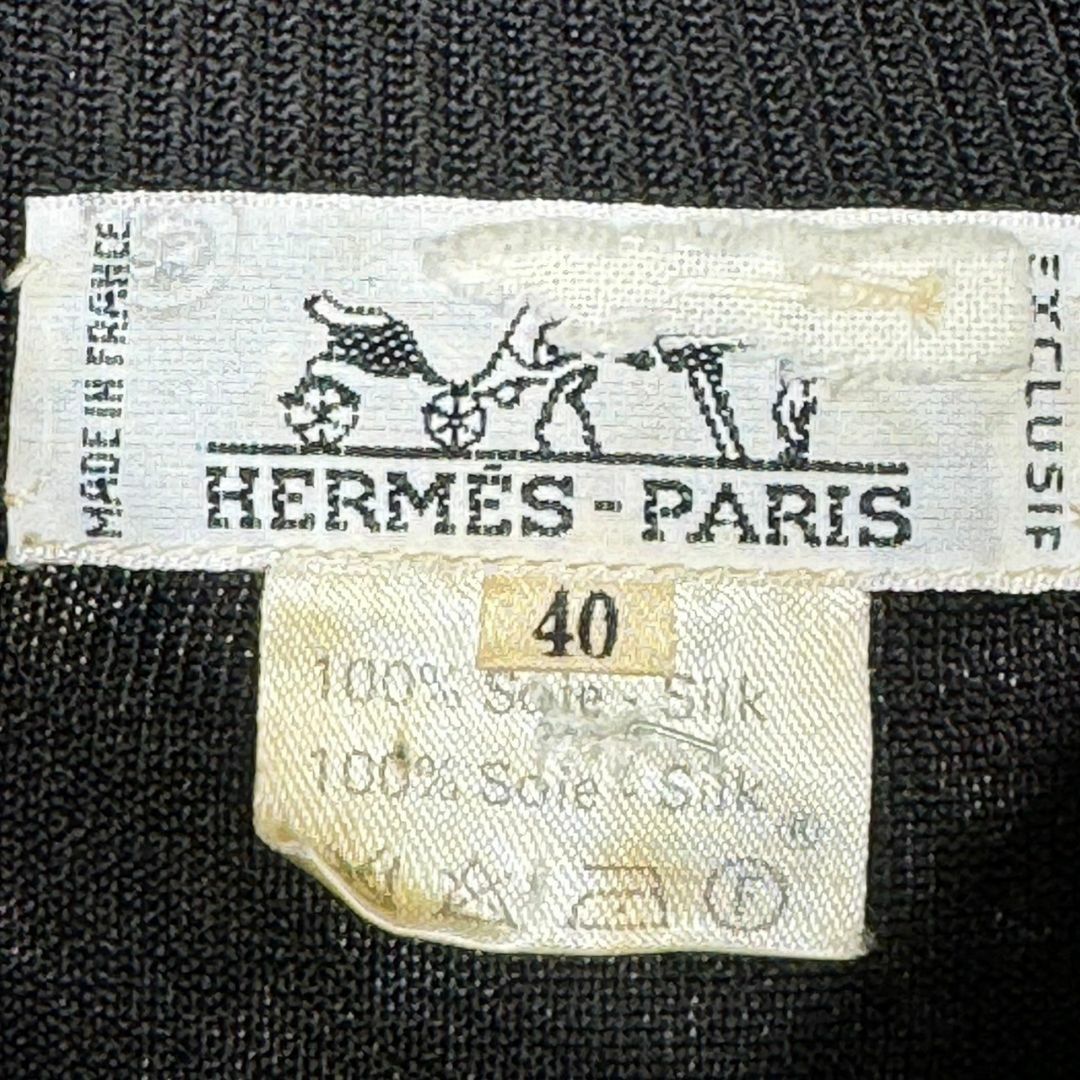 Hermes(エルメス)の『HERMES』エルメス (40) 総柄切替モックネックニット レディースのトップス(ニット/セーター)の商品写真