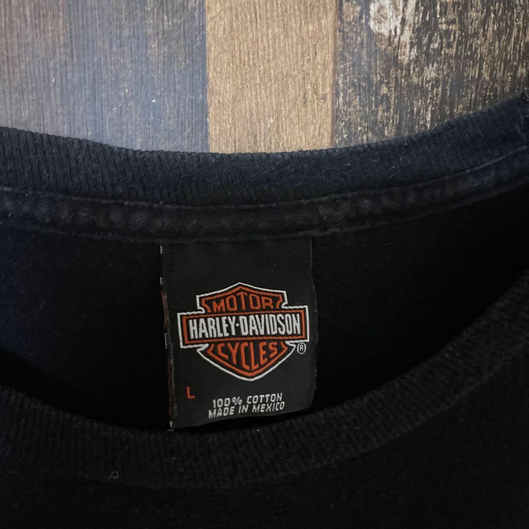 Harley Davidson(ハーレーダビッドソン)のメンズ プリント ブラック ハーレーダビットソン L バイカー 半袖 Tシャツ メンズのトップス(Tシャツ/カットソー(半袖/袖なし))の商品写真