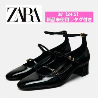 ZARA - 【新品未使用♡タグ付き】ZARAザラ♡ストラップヒールバレエシューズ♡38