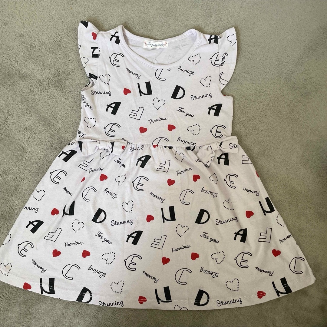 薄紫　ワンピース　110 キッズ/ベビー/マタニティのキッズ服女の子用(90cm~)(ワンピース)の商品写真