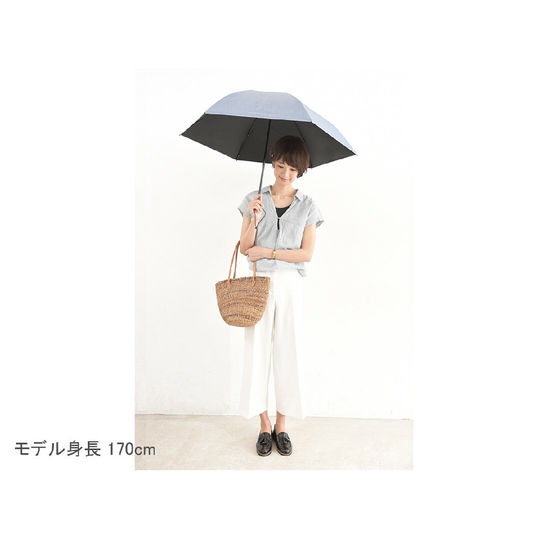 サンバリア100新品3段折フロストブルー未使用完全遮光日傘コンパクト男女兼用日傘 レディースのファッション小物(傘)の商品写真