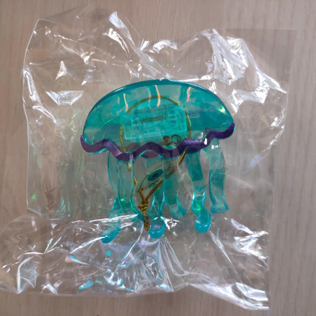 未使用 ククシュゼット ヘアクリップ クラゲ ブルー Jellyfish 新品 レディースのヘアアクセサリー(ヘアピン)の商品写真