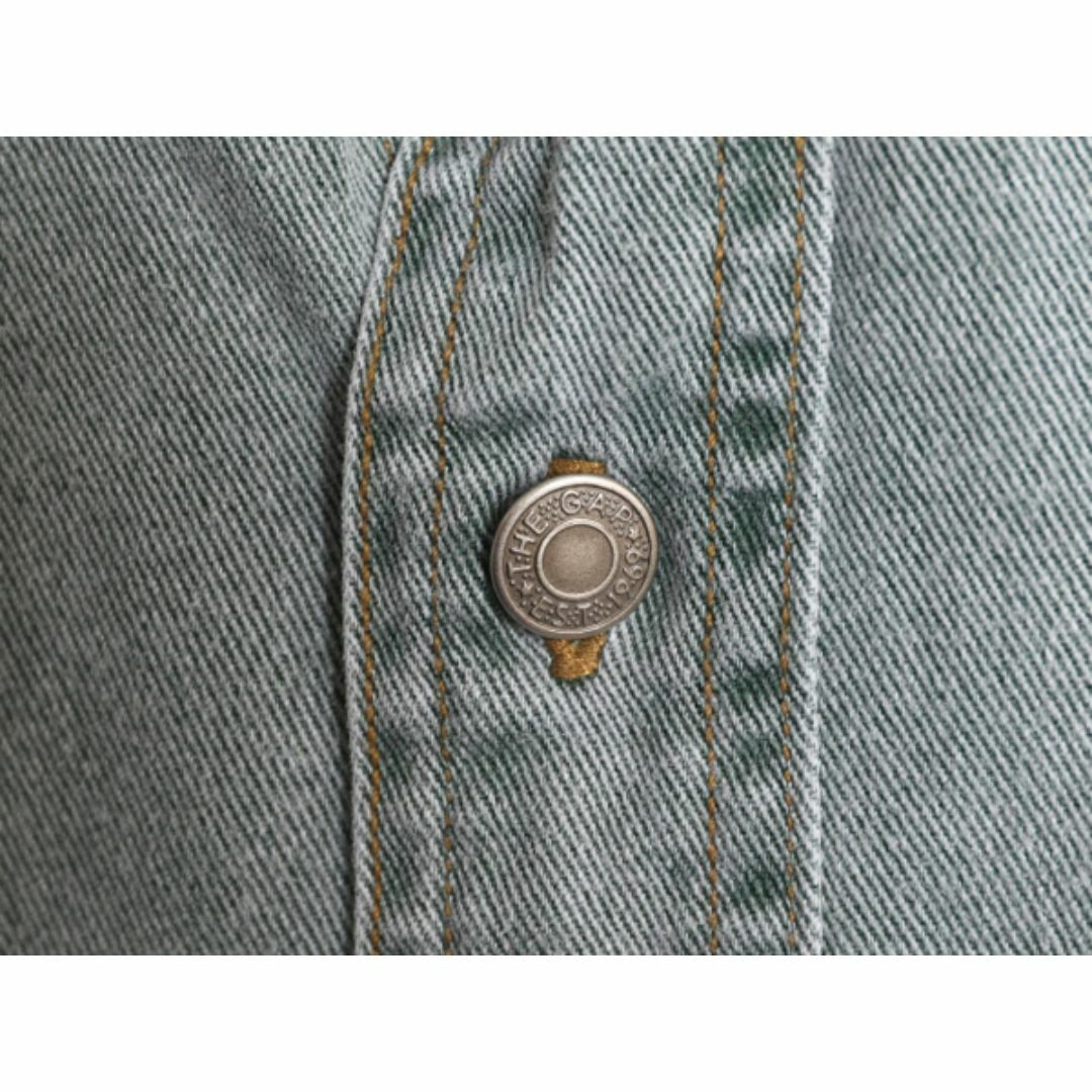 90s OLD GAP カラー デニム 長袖 シャツ メンズ XL 古着 90年代 オールド ギャップ ポケット付き 長袖シャツ 大きいサイズ ヘビーウェイト メンズのトップス(シャツ)の商品写真