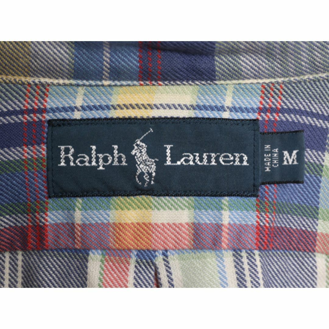 Ralph Lauren(ラルフローレン)の00s ラルフローレン チェック 3点留め ボタンダウン フランネル シャツ メンズ M / 古着 ポロ 長袖シャツ ネルシャツ ポニー無し コットン メンズのトップス(シャツ)の商品写真