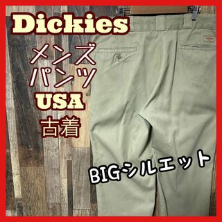ディッキーズ(Dickies)のメンズ ベージュ ディッキーズ チノ 38 ワーク 2XL パンツ USA古着(ワークパンツ/カーゴパンツ)