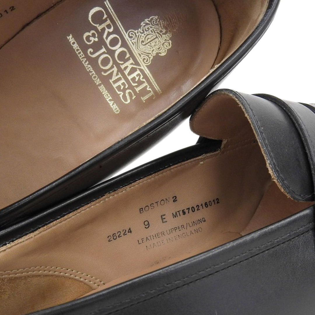 Crockett&Jones(クロケットアンドジョーンズ)のクロケット＆ジョーンズ 美品 Crockett&Jones クロケット＆ジョーンズ BOSTON2 カーフ ローファー シューズ メンズ 黒 ブラック 9E 9E メンズの靴/シューズ(その他)の商品写真