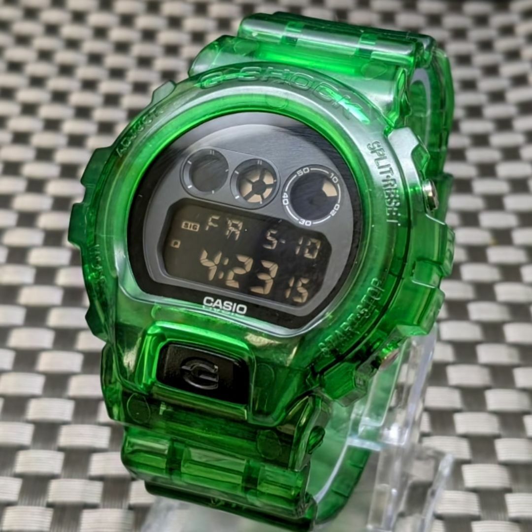 G-SHOCK スケルトングリーン ベゼル・ベルト DW-6900などに対応 メンズの時計(ラバーベルト)の商品写真