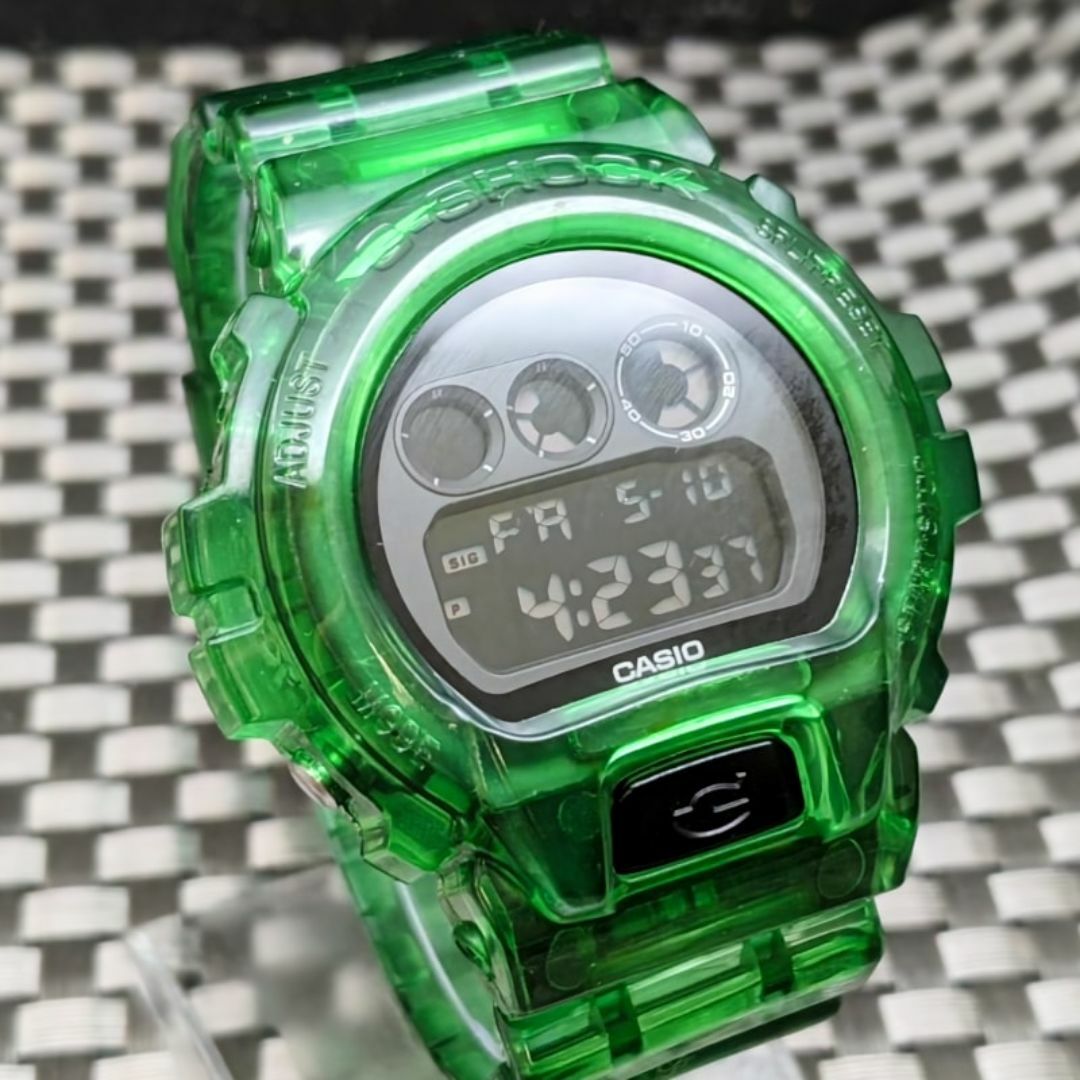 G-SHOCK スケルトングリーン ベゼル・ベルト DW-6900などに対応 メンズの時計(ラバーベルト)の商品写真