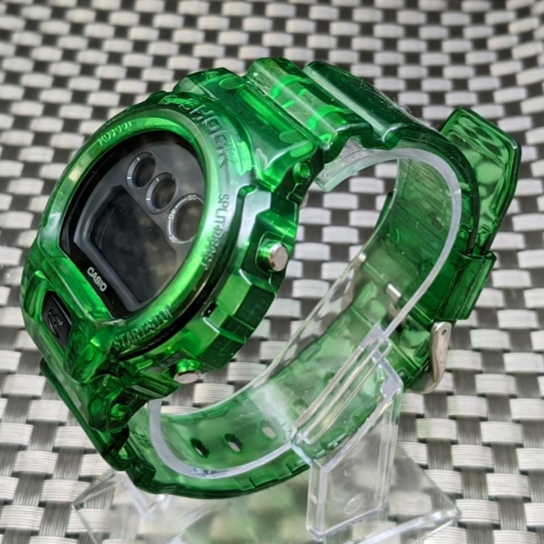 G-SHOCK スケルトングリーン ベゼル・ベルト DW-6900などに対応 メンズの時計(ラバーベルト)の商品写真