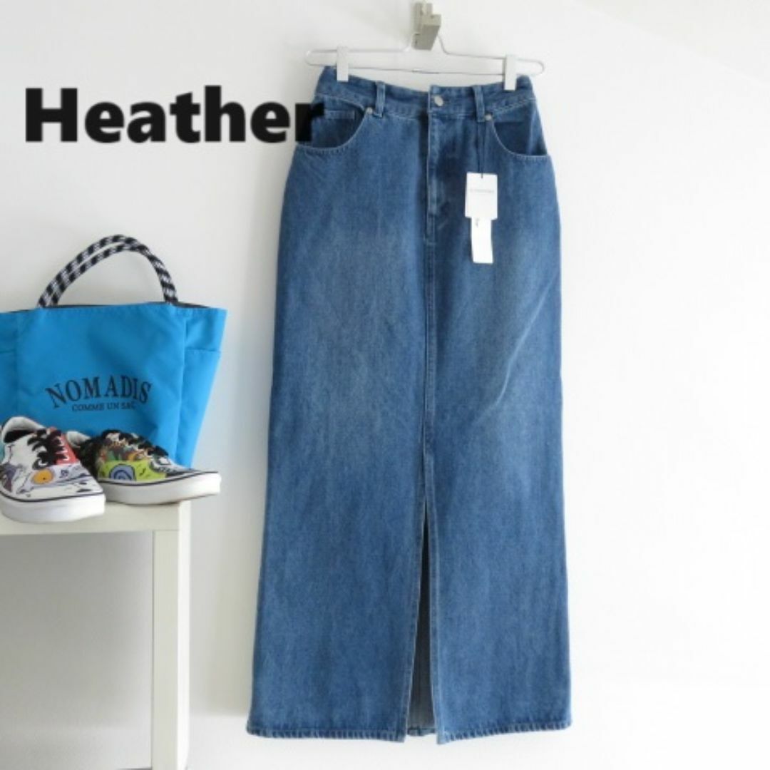 heather(ヘザー)の新品 Heather ヘザー　デニムロングスカート　Msize レディースのスカート(ロングスカート)の商品写真