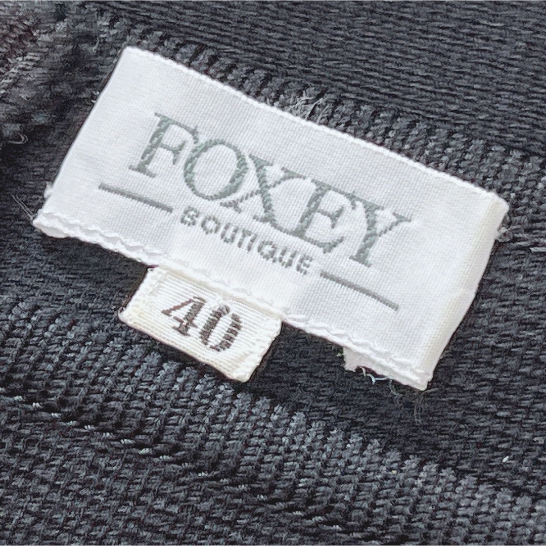 FOXEY(フォクシー)のFOXEY フォクシー◆マジックドレス Wジップカーディガン セット40 黒 レディースのワンピース(ひざ丈ワンピース)の商品写真