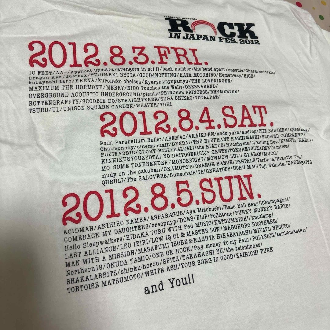 ROCK IN JAPAN ロッキン Tシャツ 2012 メンズのトップス(Tシャツ/カットソー(半袖/袖なし))の商品写真