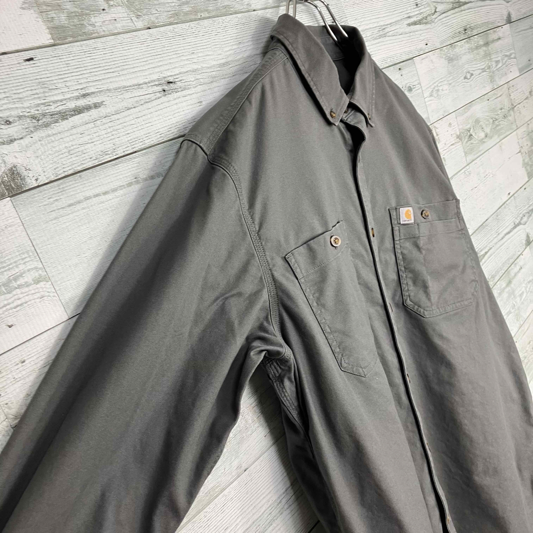 carhartt(カーハート)のカーハート USサイズ ロゴタグ ダブルポケット 長袖ワークシャツ メンズのトップス(シャツ)の商品写真