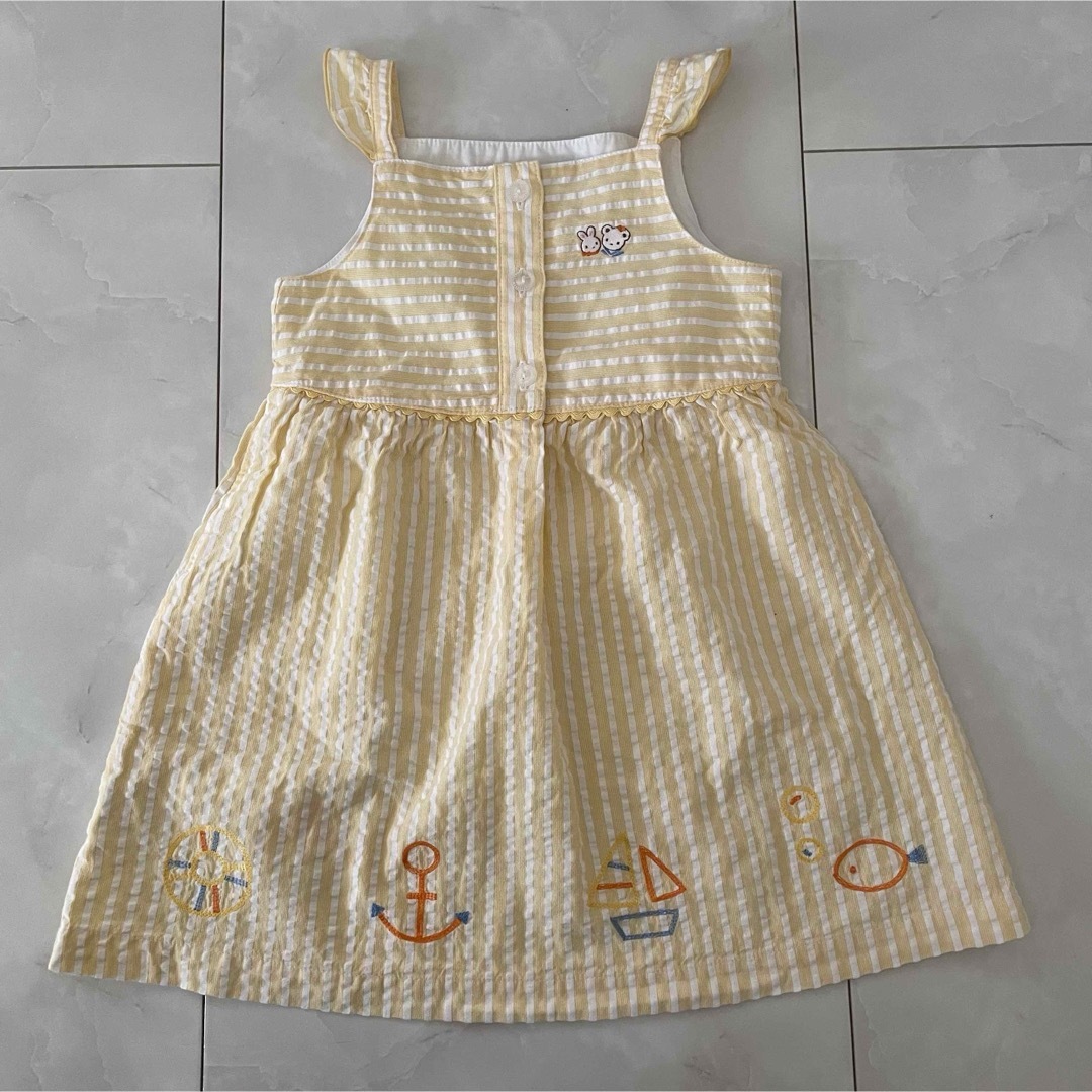 familiar(ファミリア)の《美品》　familiar ワンピース　パンツ　90 キッズ/ベビー/マタニティのキッズ服女の子用(90cm~)(ワンピース)の商品写真