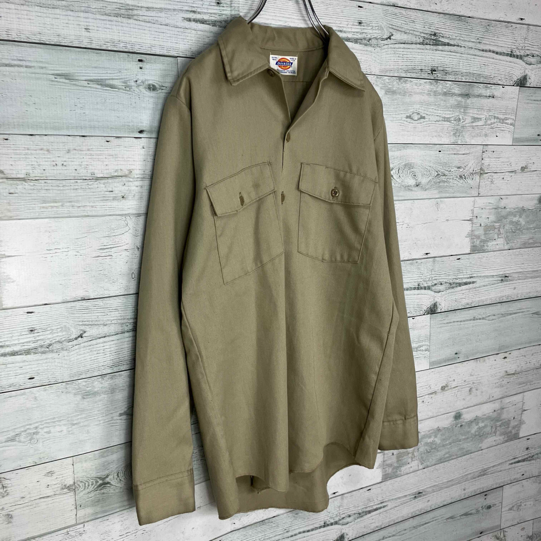 Dickies(ディッキーズ)のディッキーズ USA製 90s 90年代 ベージュ ワークシャツ メンズのトップス(シャツ)の商品写真