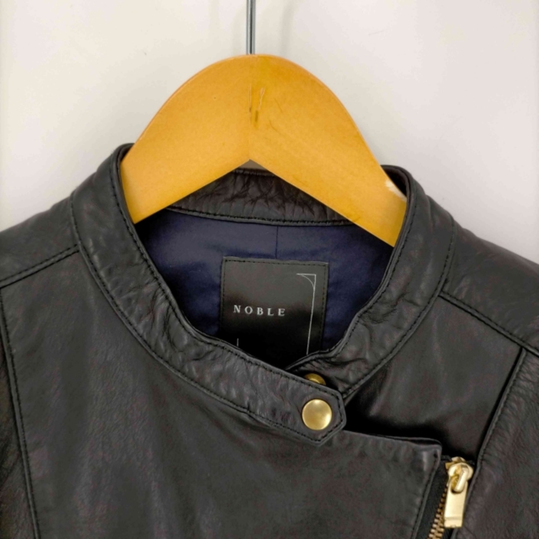 Noble(ノーブル)のNoble(ノーブル) ソフトラムレザー ライダース ブルゾン ジャケット レディースのジャケット/アウター(ライダースジャケット)の商品写真