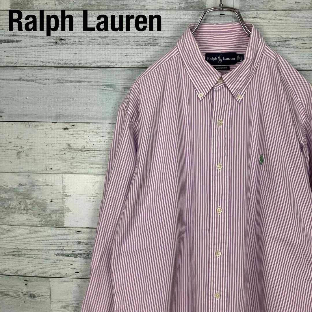 Ralph Lauren(ラルフローレン)のラルフローレン 90s 90年代 ロンドンストライプ ロングスリーブ BDシャツ メンズのトップス(シャツ)の商品写真