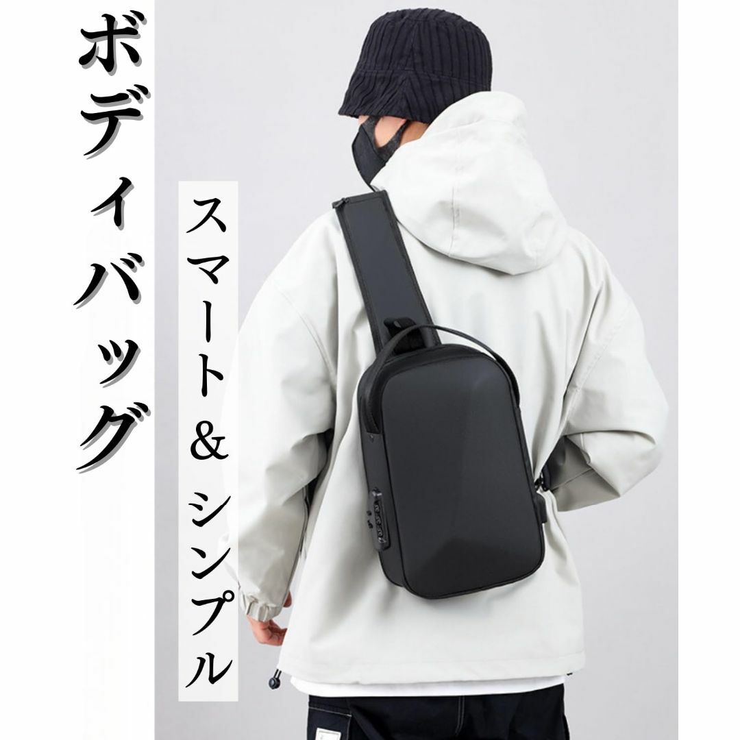 【色: ブラック】[フレイムアーク] ボディバッグ メンズ ショルダーバッグ シ メンズのバッグ(その他)の商品写真