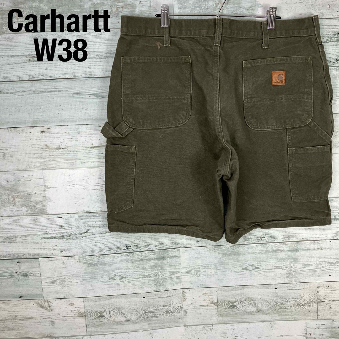 carhartt(カーハート)のカーハート w38レザーパッチ ワーク ペインターパンツ ショーツ メンズのパンツ(ショートパンツ)の商品写真