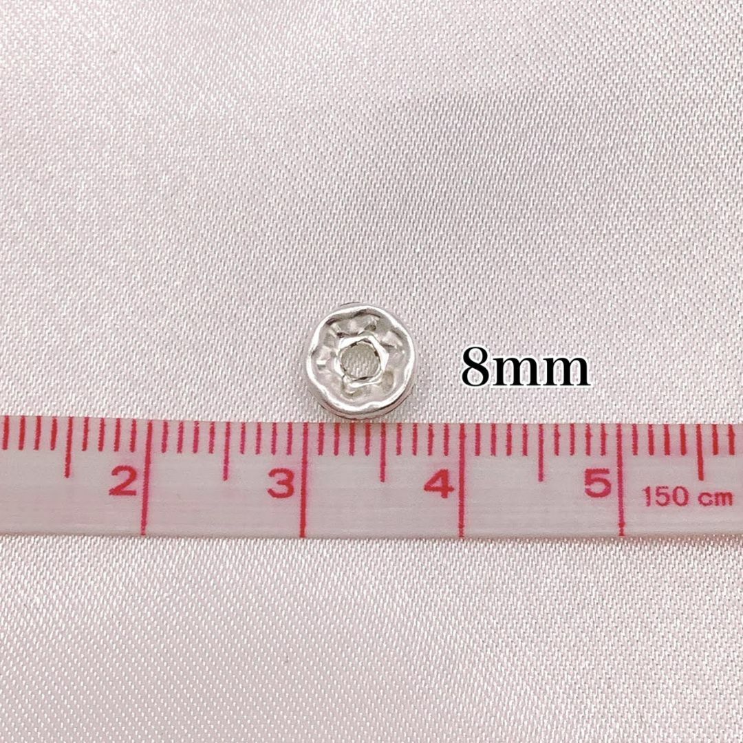 【R2648】ロンデル　シルバー　8ｍｍ　50個 ハンドメイドの素材/材料(各種パーツ)の商品写真