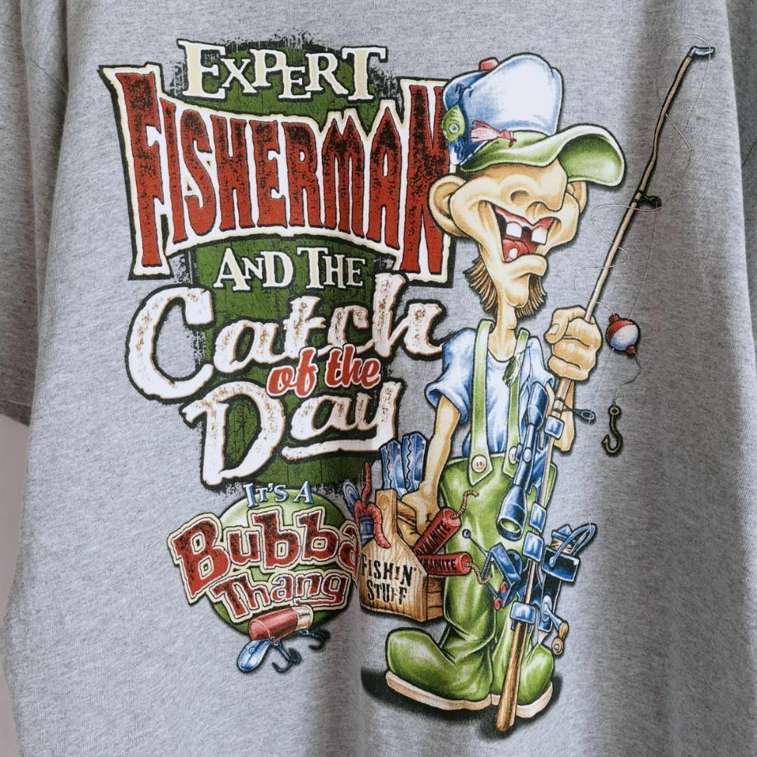 Lサイズ相当/FISHERMAN フィッシャーマン 半袖Tシャツ グレー系 メンズのトップス(Tシャツ/カットソー(半袖/袖なし))の商品写真