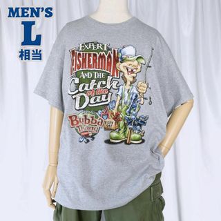 Lサイズ相当/FISHERMAN フィッシャーマン 半袖Tシャツ グレー系(Tシャツ/カットソー(半袖/袖なし))