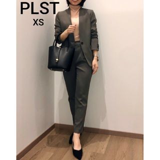 PLST - PLST プラステ コンフォートリュクス パンツスーツ セットアップ オリーブ