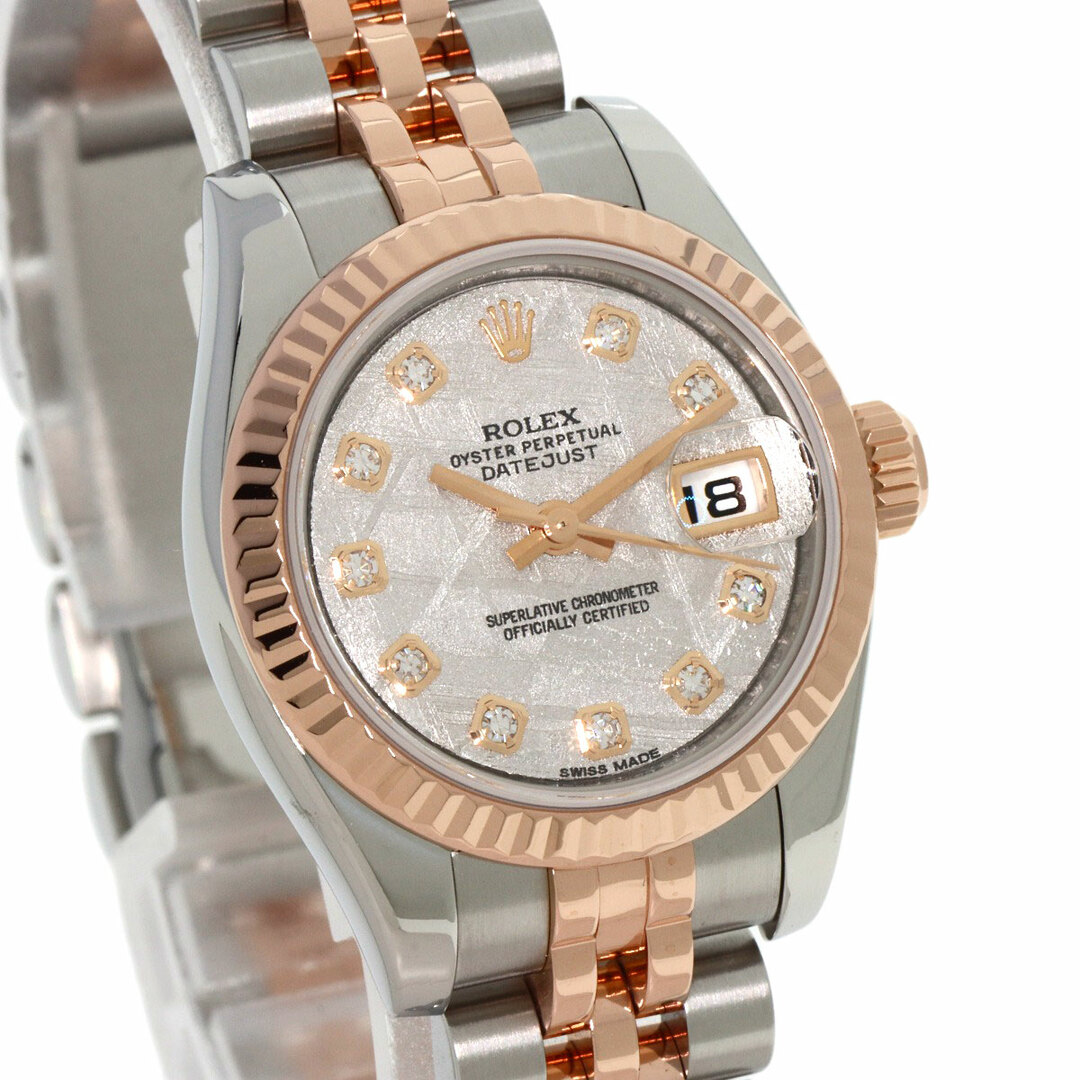 ROLEX(ロレックス)のROLEX 179171G デイトジャスト 10P ダイヤモンド メテオライト 腕時計 SS SSxK18PG エバーローズゴールド レディース レディースのファッション小物(腕時計)の商品写真